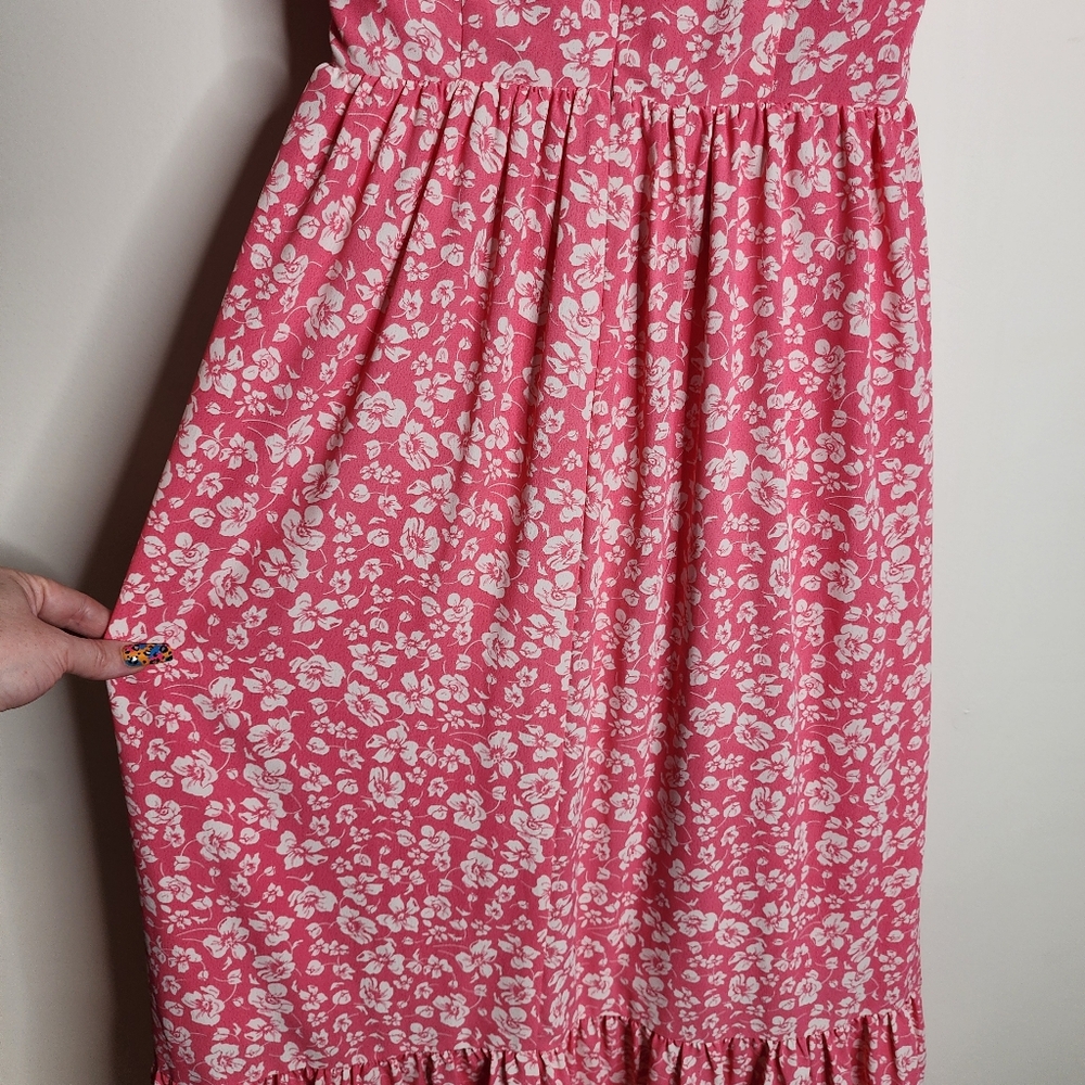 Wayf Pink Floral Cut Out Maxi Dress Small Spring Vibes Coquette Garden Party - Picture 14 of 15